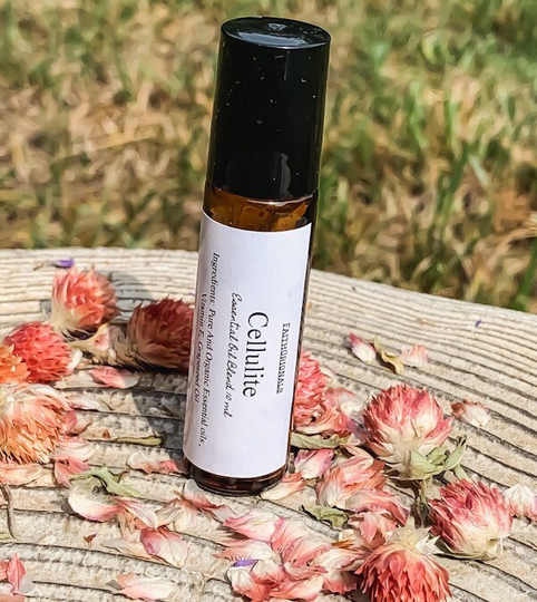 Cellulite Essential Oil Rollerball Blend 10Ml, Organic, Reducer, Therapeutic, Skin Care, Self Personal Care Gift