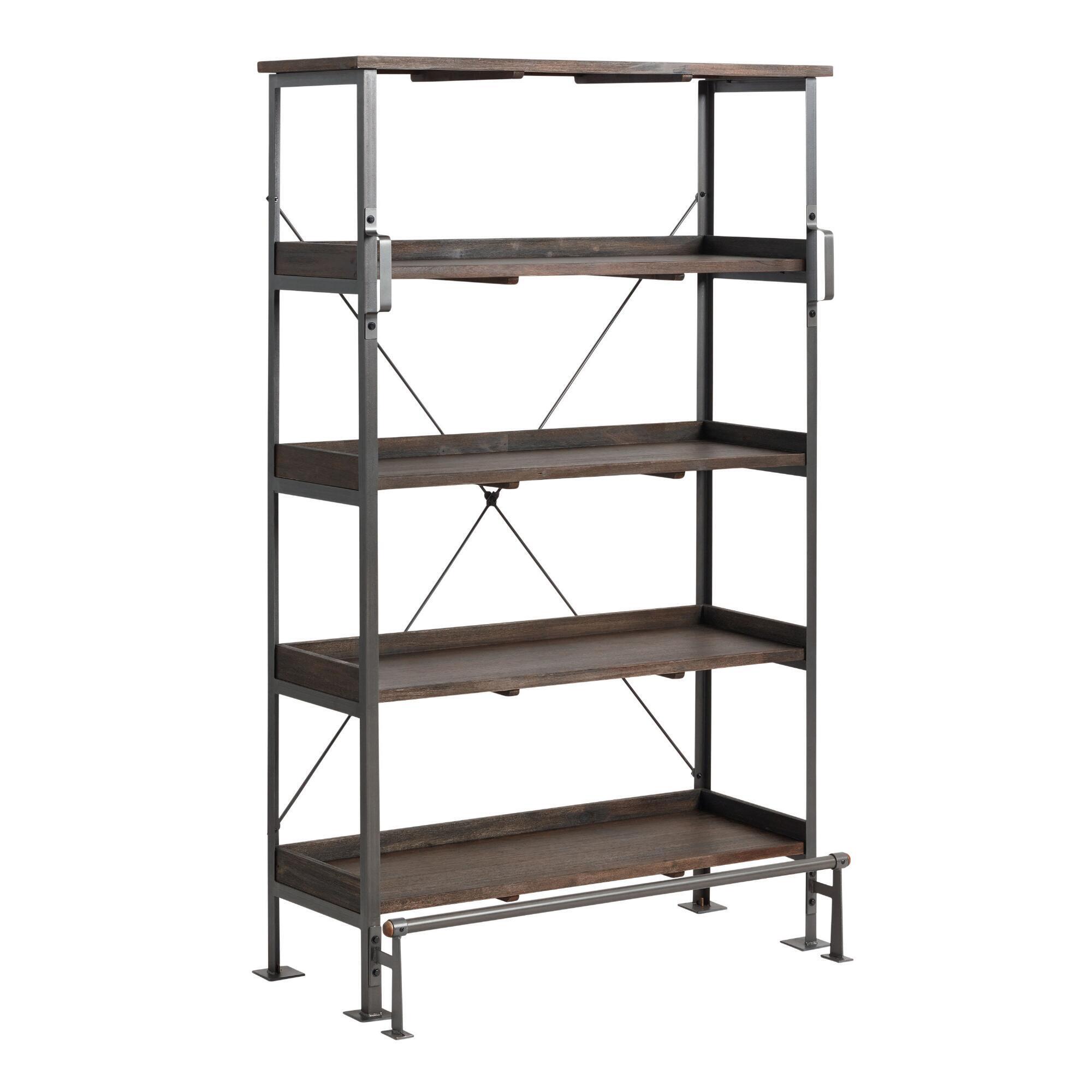 Wood and Steel Emerson Bookshelf - Metal by World Market