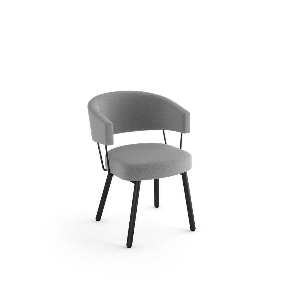 Amisco Corey Contemporary/Modern Polyester/Polyester Blend Upholstered Dining Arm Chair (Metal Frame) in Gray | 34560-WE/1B25HFF4