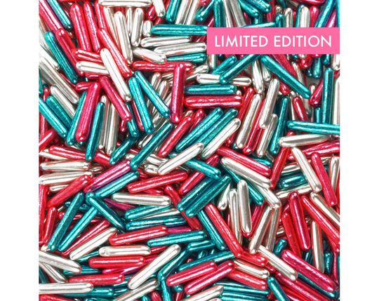 Patriotic Rod Dragee Blend - 4 Oz Our Limited Edition Patriotic Dragee Blend Is A Mix Of Shiny Rod Dragees in Shades Red, Silver & Blue