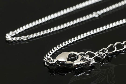 B198-135S Chain-20Pcs-Ternary Alloy Plated-42cm+Extention Chain 5cm, Readymade Necklace, Layerd Necklace, Thin Chain, Wholesale Necklace