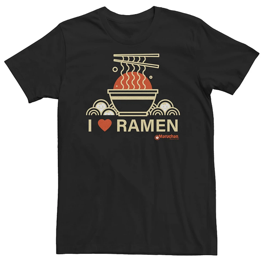 Big & Tall Maruchan I Heart Ramen Bowl And Chopsticks Tee, Men's, Size: 3XL Tall, Black