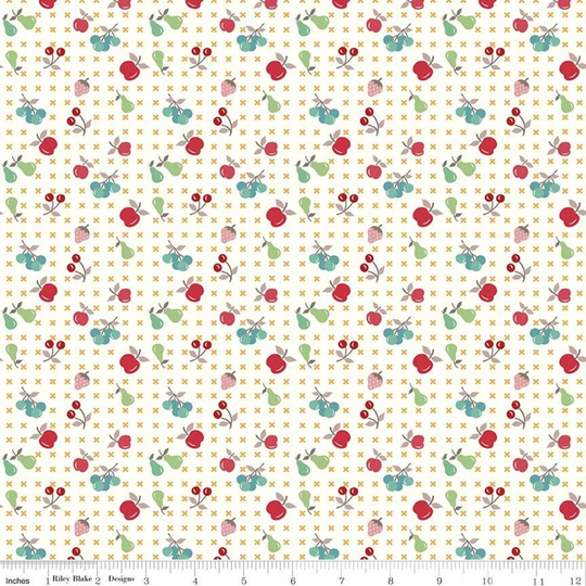 Cook Book - Fruit Daisy By Lori Holt For Riley Blake, 1/2 Yard, C11760-Daisy