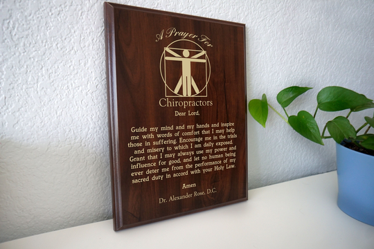 Chiropractor Prayer Plaque | Personalized Chiropractors Gift For Chiropractic Student Dc A Chiropractor's Month