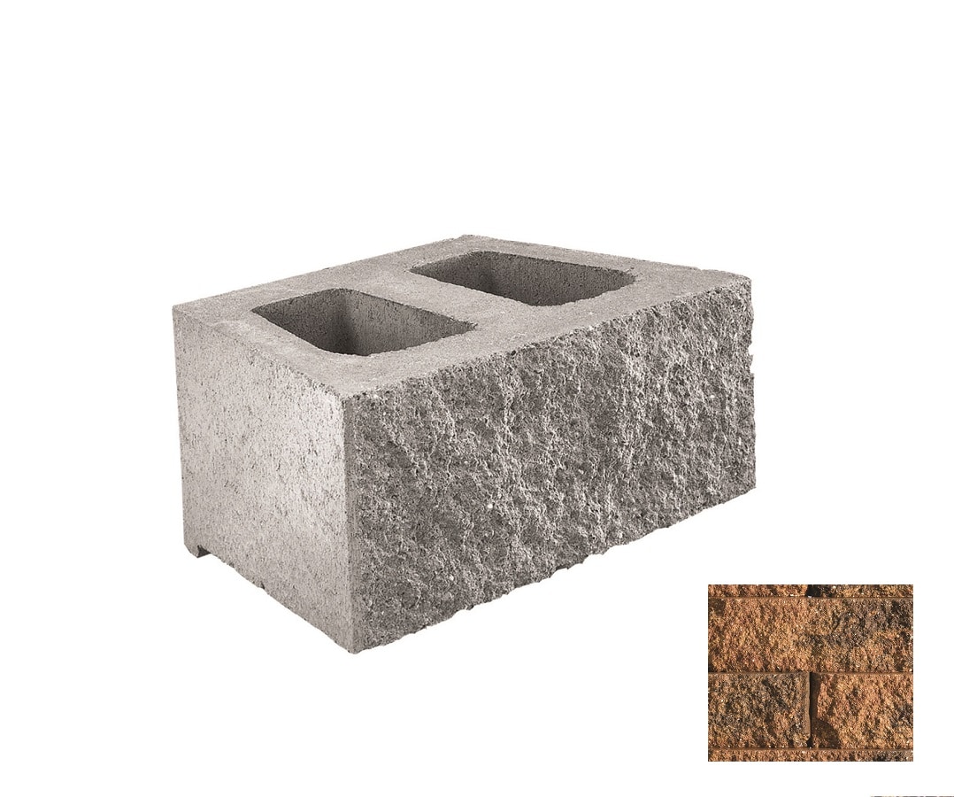 Belgard Anchor Diamond 18-in L x 6-in H x 9-in D Harvest Blend Retaining Wall Block in Brown | 16201542