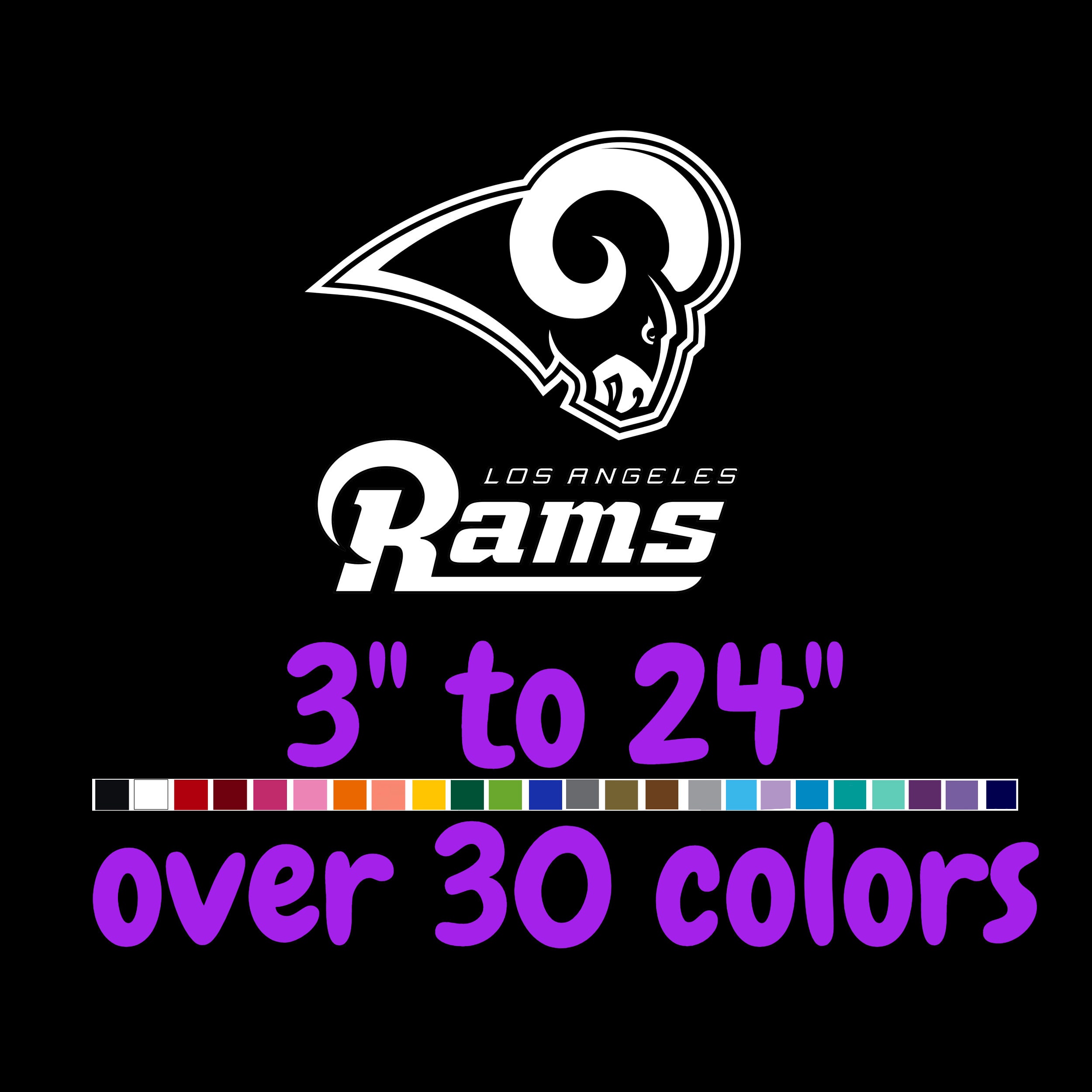 Los Angeles Rams Vinyl Sticker ; Hydroflask Decal Laptop Decal Yeti Cell Phone Cornhole Car