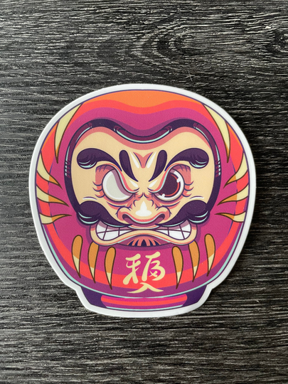 Daruma Doll Sticker - Tokyo Osaka Kyoto Japan Anime Kawaii Jdm Ramen Travel Vintage Retro Logo