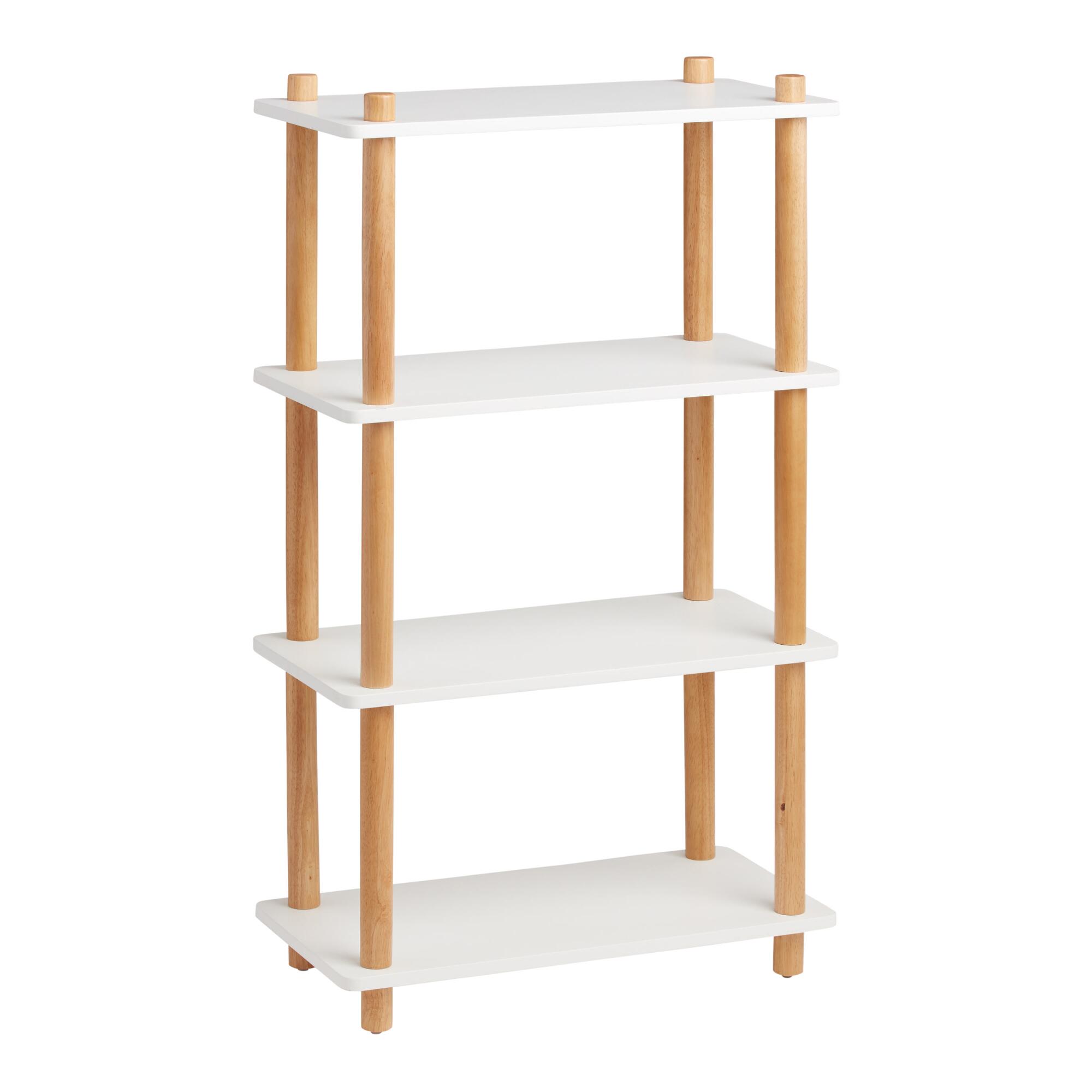 White and Natural Elliot Bookshelf by World Market