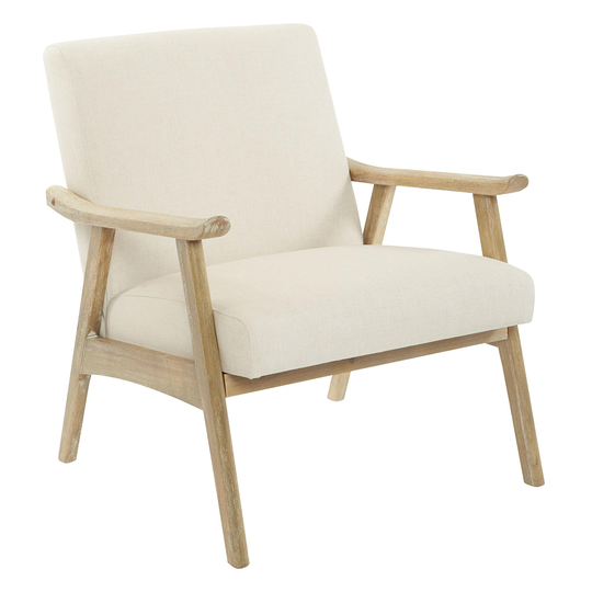Wood Frame Jake Armchair: Gray - Fabric by World Market