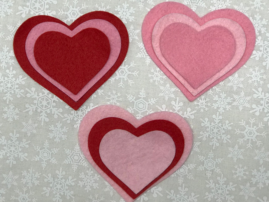 Wool Blend Felt Hearts