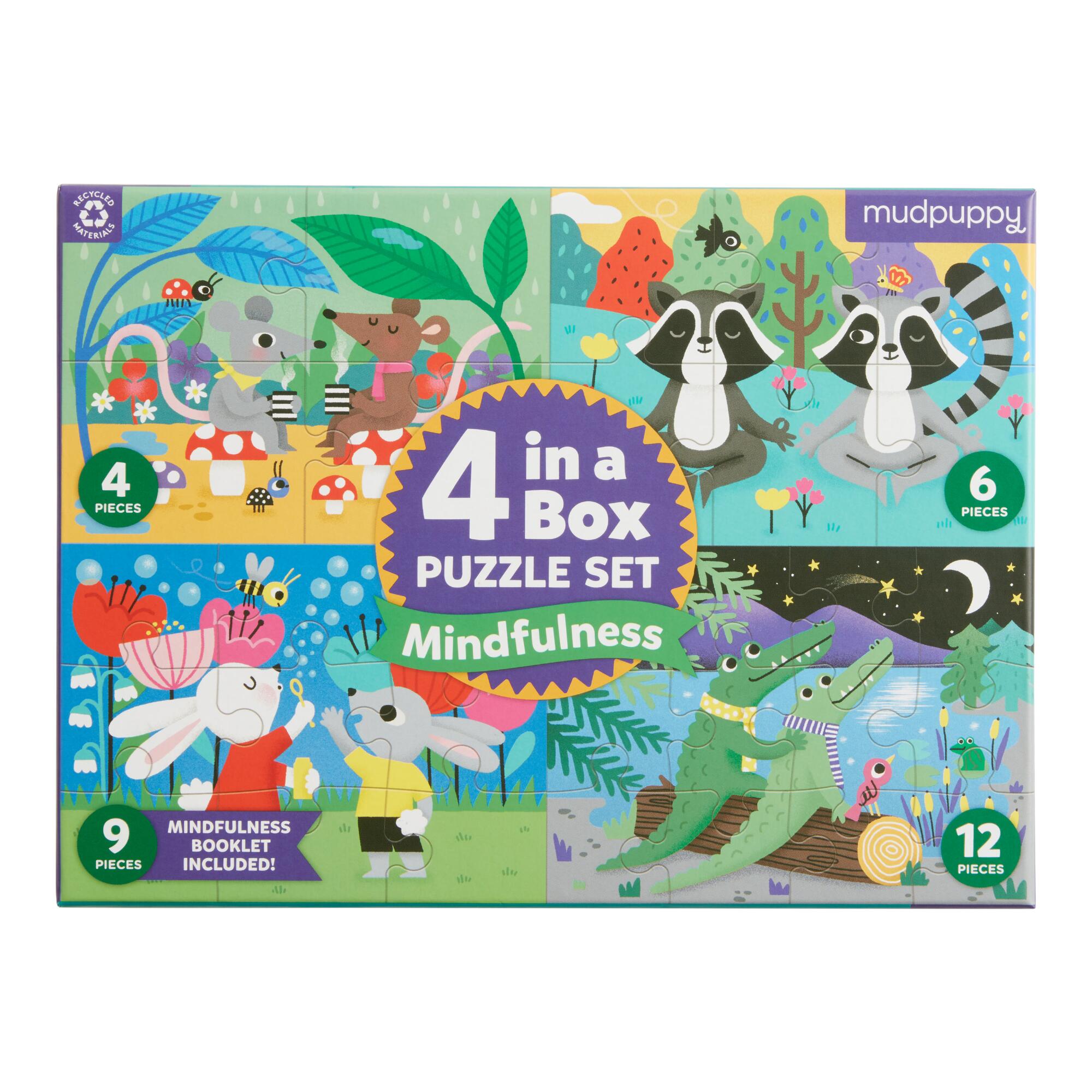 Mudpuppy 4 in a Box Mindfulness Puzzle Set: Multi - Paper by World Market