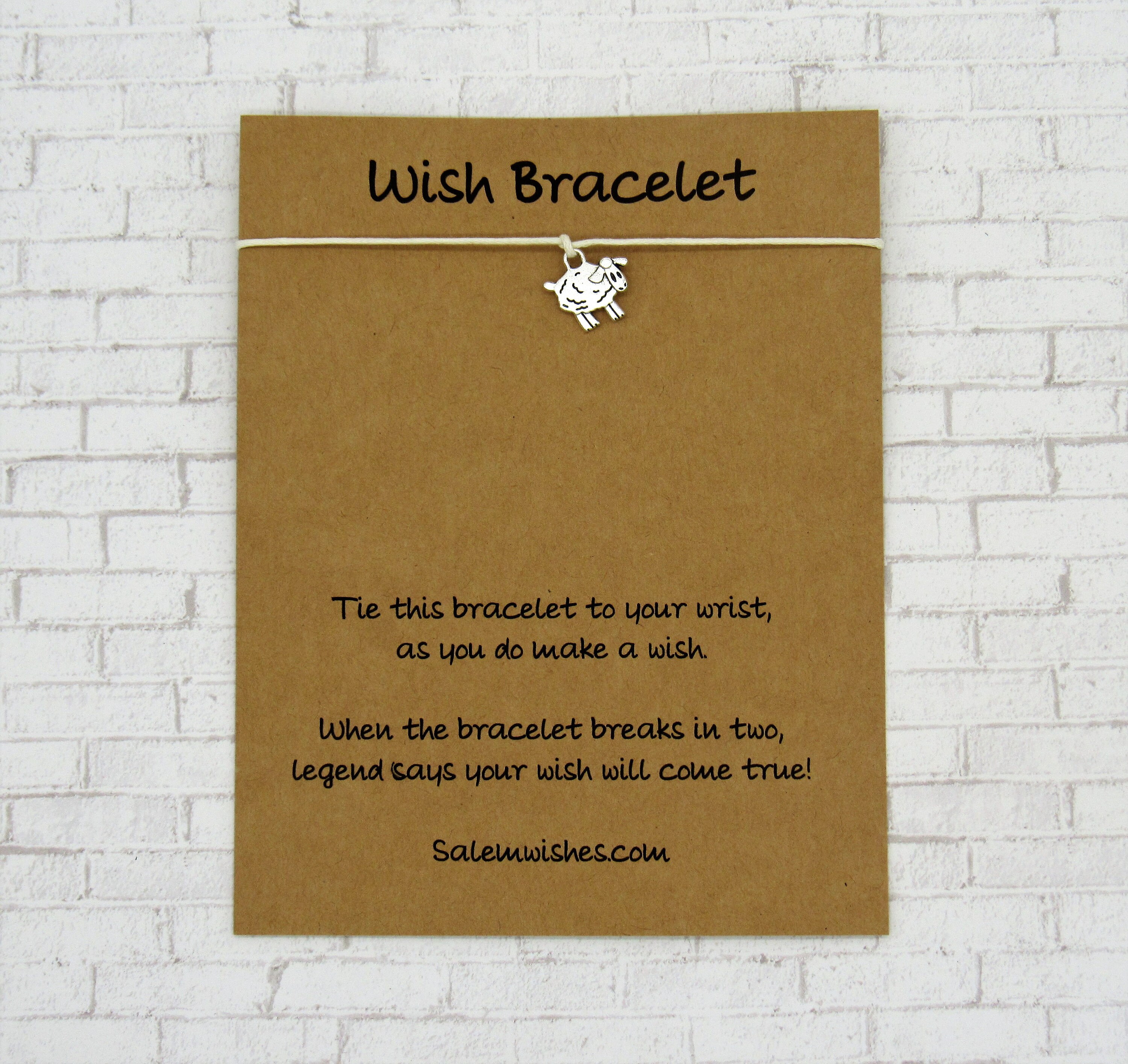 Sheep Gift, Wish Bracelet, Missing You Funny Jewelry, Chinese Zodiac, Sheep, Farm Animal Colorado Gift