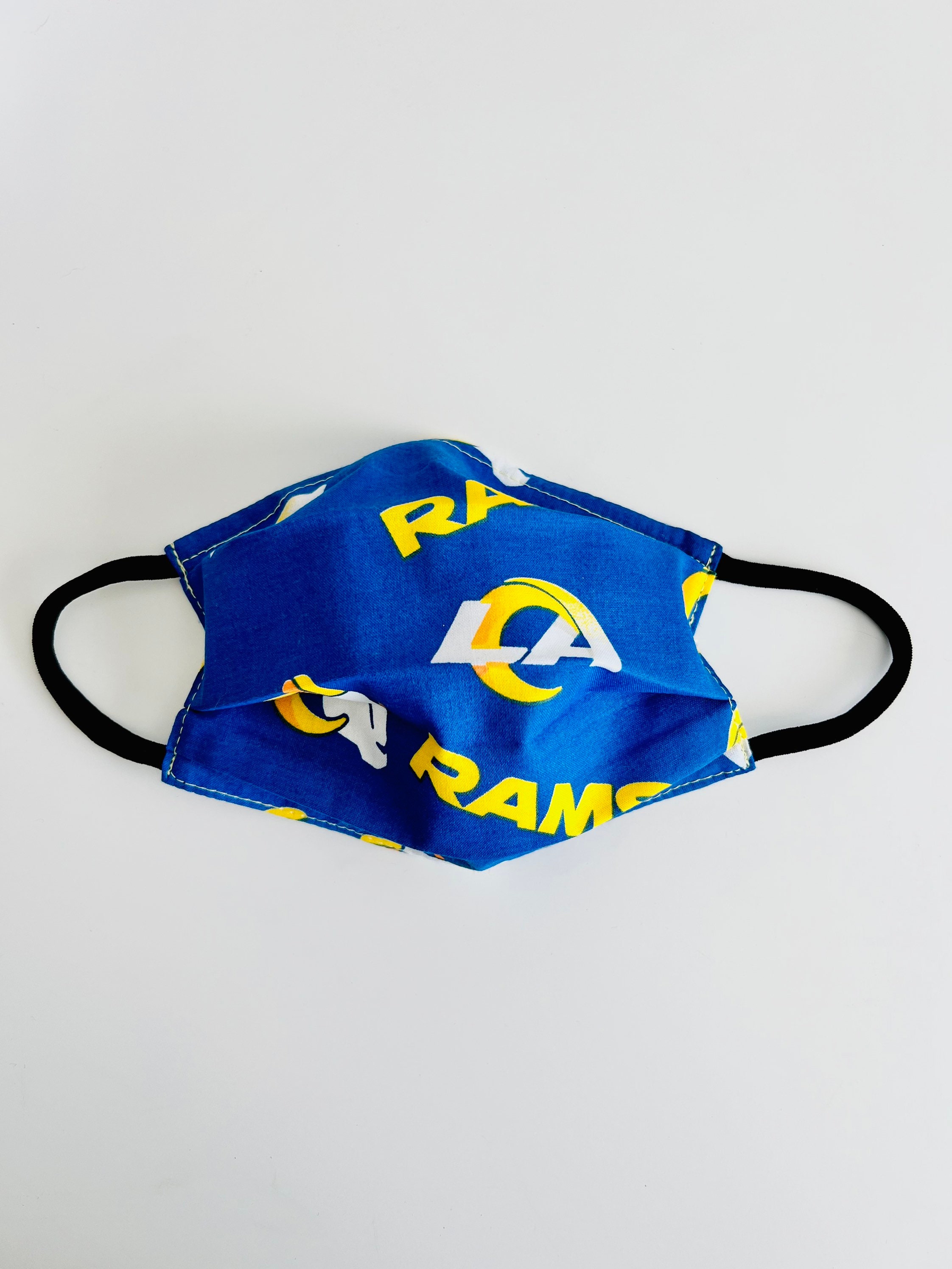 Los Angeles Rams Reusable Face Mask | La Nfl Sports Washable Made in Usa 100% Cotton