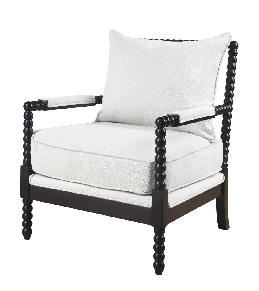 Coast to Coast Coastal Polyester/Polyester Blend Dining Arm Chair (Wood Frame) in White | 30410