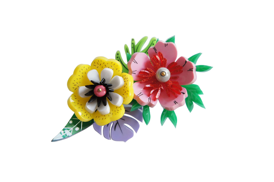Tropical Flowers Brooch