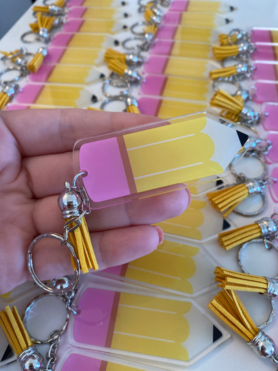 Blank Pencil Keychains, Teacher Teacher Appreciation Gift, Keychain, Gift