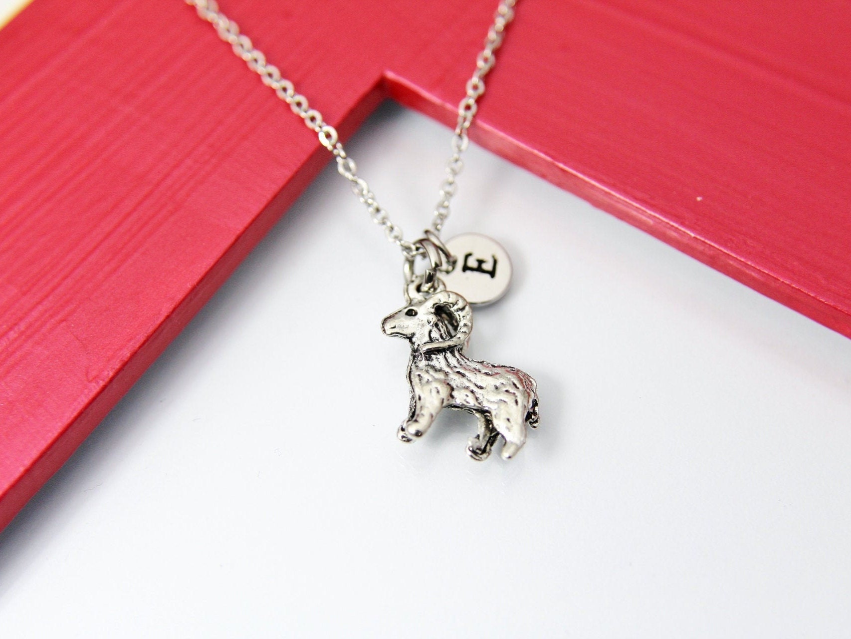 Ram Necklace Gift, Farmer 4 H Gift, Grandma Gift For Aunt, Mom Sister Cousin Goat, N1779