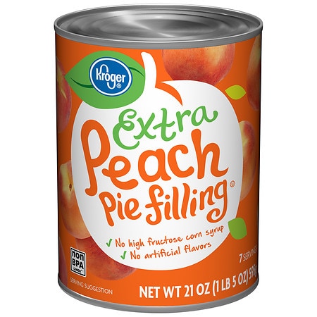 Kroger Extra Peach Pie Filling - 21.0 oz