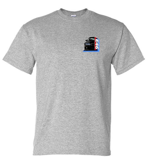 E46 M3 Shirt Super Soft 60/40 Blend T Shirt Jdm Euro Legends Front Black