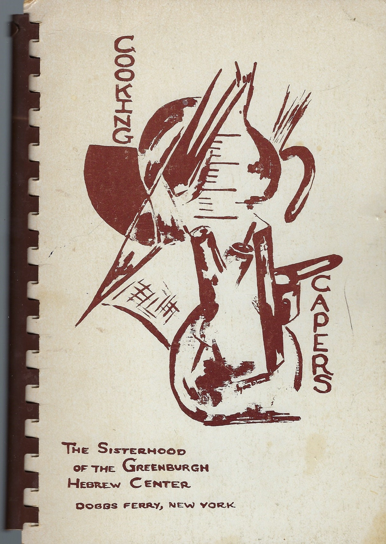 Dobbs Ferry New York Vintage Greenburgh Hebrew Center Cooking Capers Cookbook Ethnic Jewish Passover Recipes & More Ny Community Rare Book