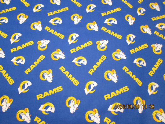 La Rams Brand New Design Nfl Football Fabric 1/2 Yard Piece Blue/Yellow 100% Cotton Just Out