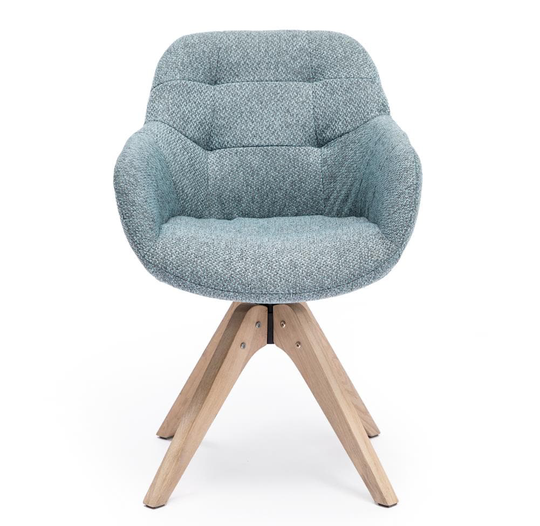 KINWELL Casual Blue Blend Contemporary Accent Chair | MLA000681-BLUE