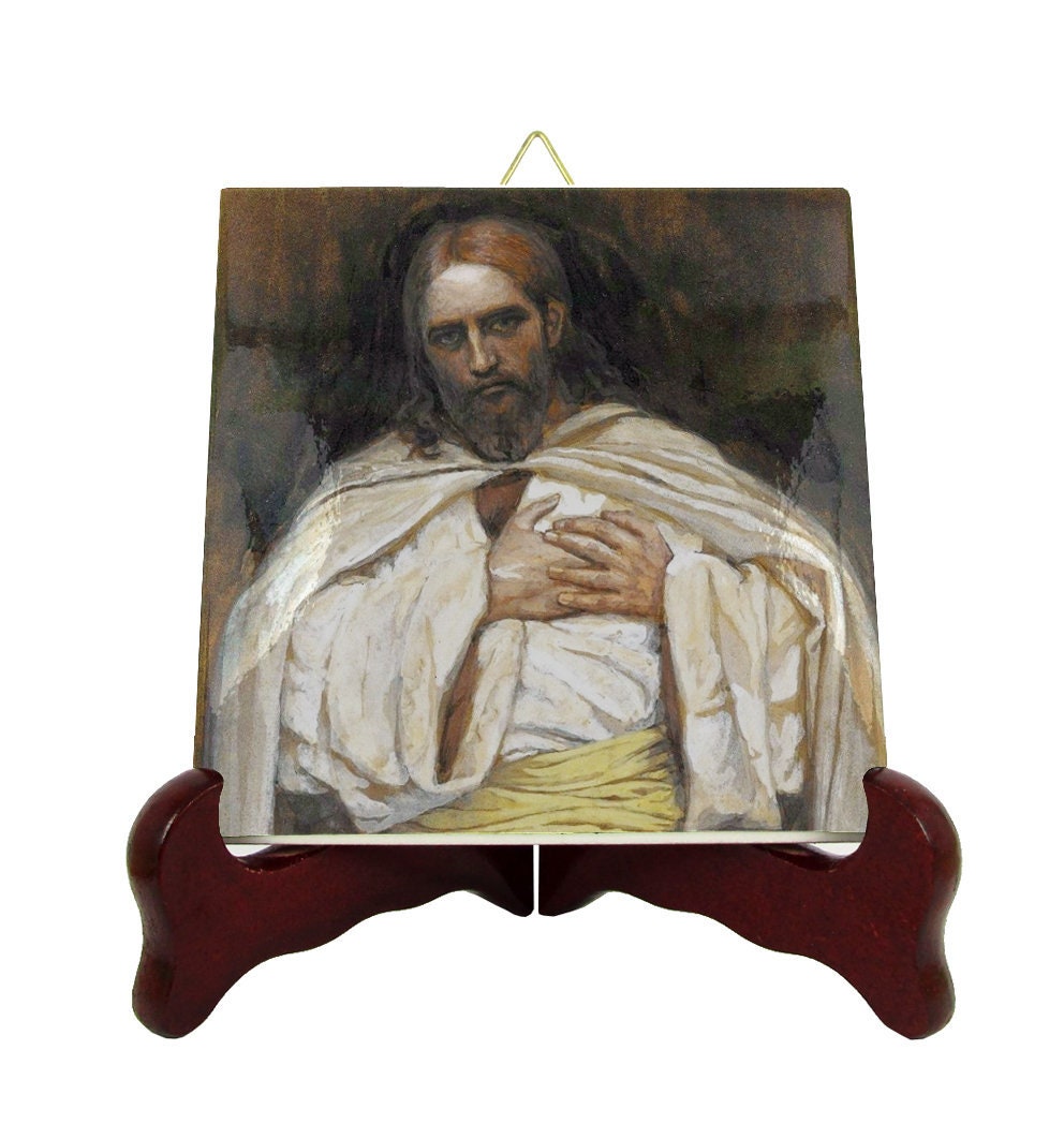 Our Lord Jesus Christ - Religious Icon On Tile James Tissot Catholic Gifts Devotional Art Sacred Art