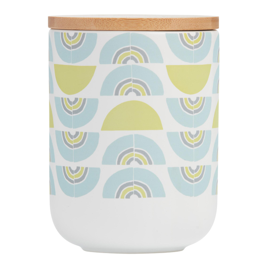 Small Jen Hewett Mezzaluna Ceramic Storage Canister: Green by World Market