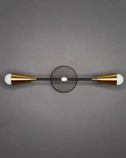 In Stock - Ships On The Same Day Rame Modern 2 Cone Light Vanity Mid Century Industrial Sconce