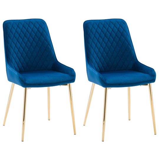 CorLiving Nash Contemporary/Modern Polyester/Polyester Blend Upholstered Dining Side Chair (Composite Frame) in Blue | DDW-205-C