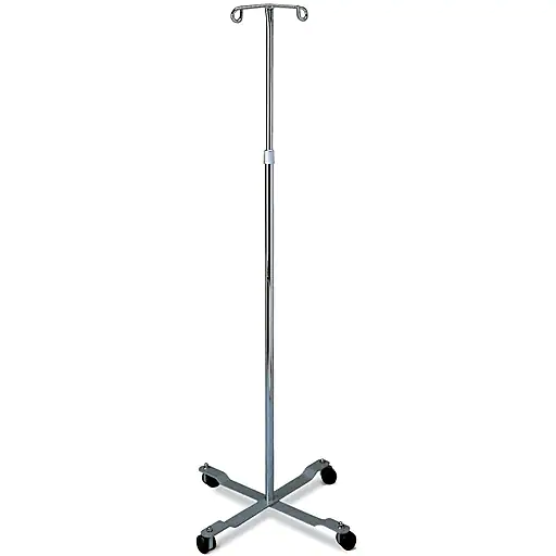 Medline Chrome Four Leg IV Poles