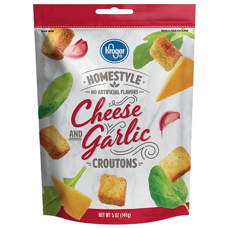 Kroger Homestyle Cheese & Garlic Croutons - 5.0 oz
