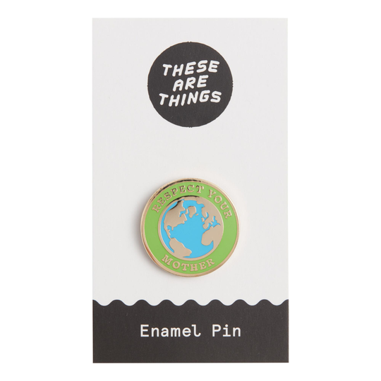 Respect Your Mother Earth Enamel Pin by World Market