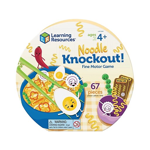 Learning Resources Noodle Knockout Fine Motor Game, Assorted Colors (LER 5549)