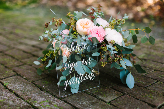 Guestbook Sign, Modern Acrylic Guest Book Wedding Sign, Lucite Guestbook, Please Sign Our Acrylic Sign-Nc