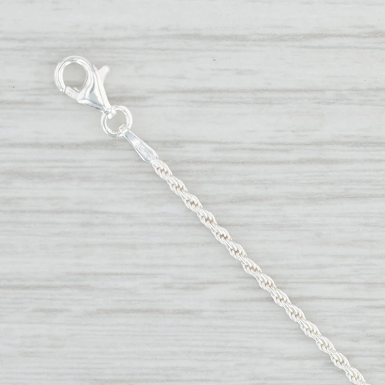 New Rope Chain Necklace Sterling Silver 925 Lobster Clasp 30" 1.4mm Italy