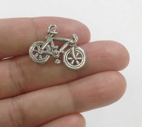 4/10/50 Bicycle Charm, Cycling Sports Transportation Charm
