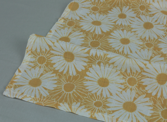 Daisy Muslin Swaddle Blanket Flowers Patterned Organic Cotton Gots Certificated, Gift For Newborn Baby Girl, Daisy Muslin, Flower