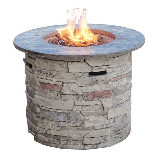 Stone Lightweight Concrete Geary Gas Fire Pit by World Market