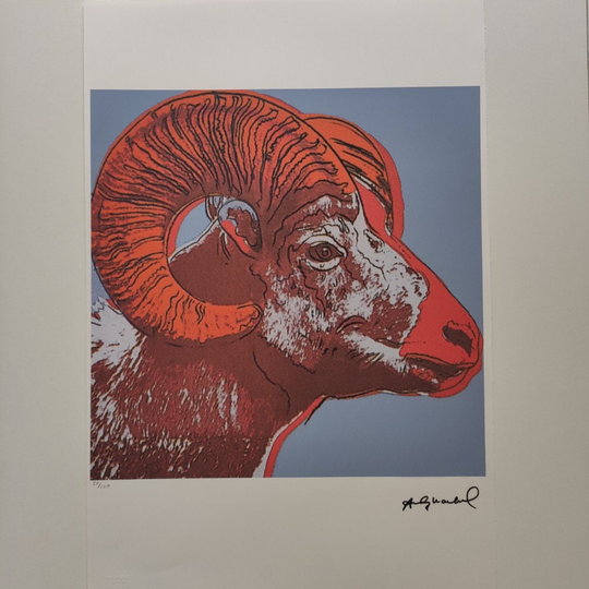 Andy Warhol Bighorn Ram - Certificate Leo Castelli