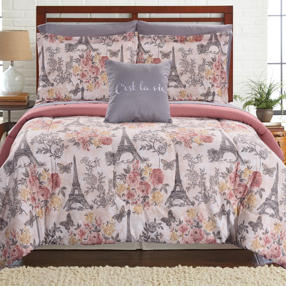Amrapur Overseas Reversible complete bed set Multi Multi Reversible Queen Comforter (Blend with Polyester Fill) | 4BDSTPRTG-TUG-QN