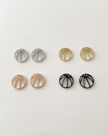 Basketball Stud Earrings, Sport Gold, Rose Silver, Black