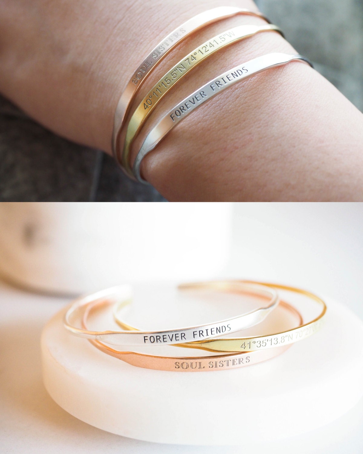 Custom Message Bracelet Yoga Jewelry Stacking Mantra Delicate Inspiration Gift For Her Bridesmaids Gifts Bm32F31