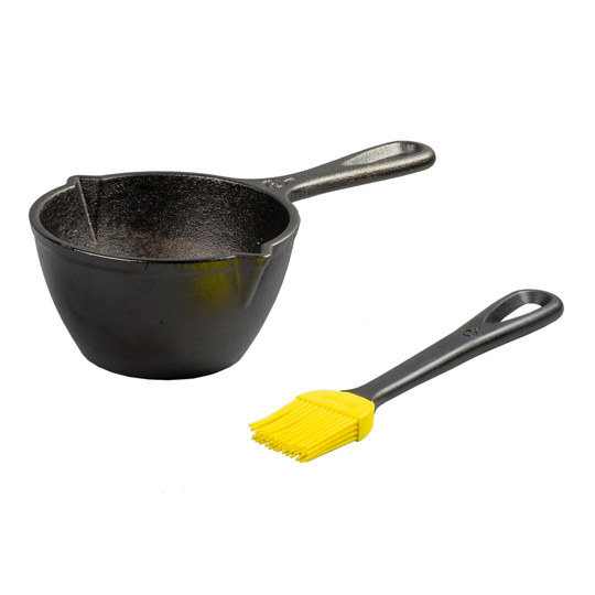 Lodge Cast Iron Melting Pot with Silicone Brush by World Market