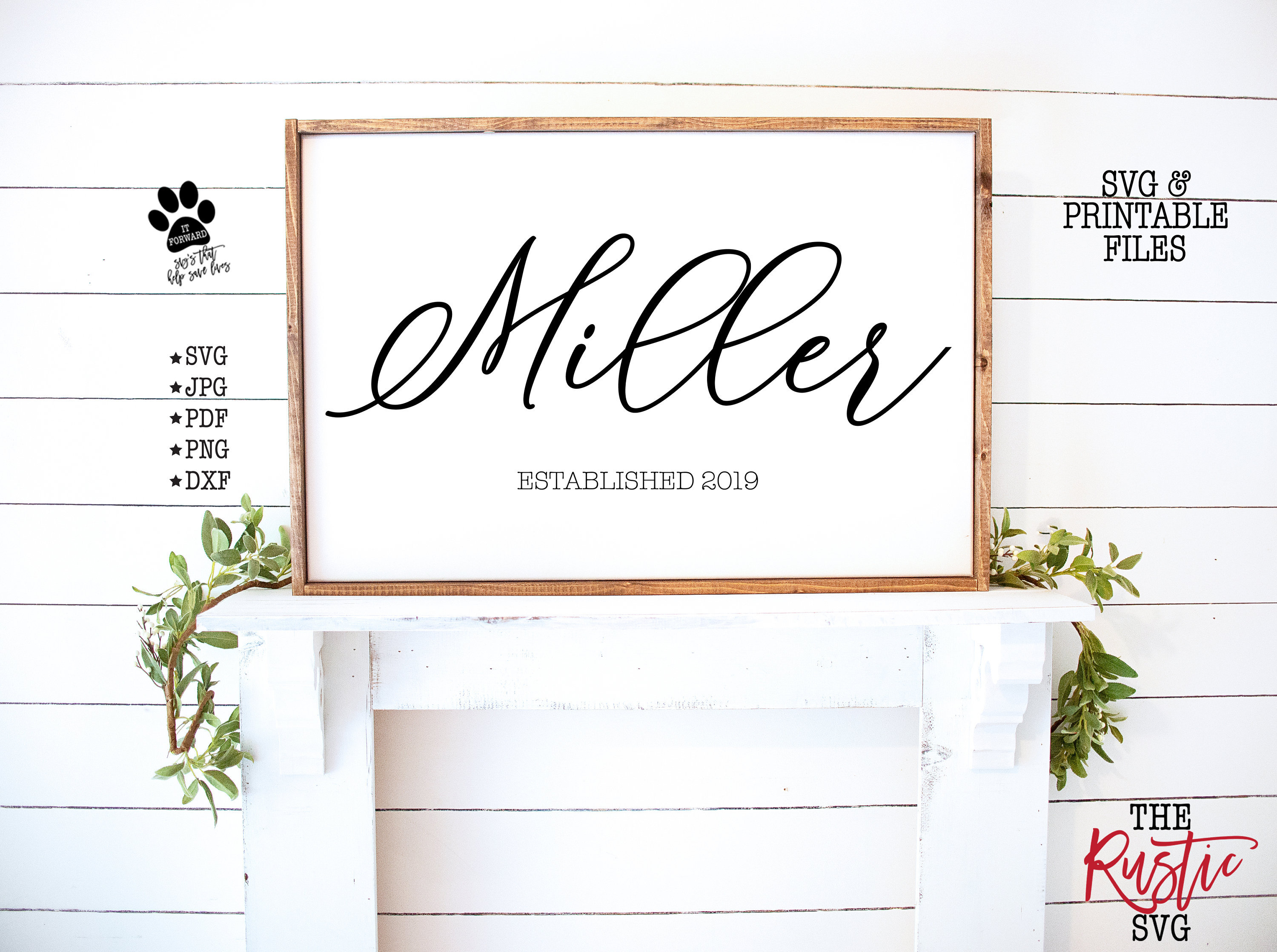 Established Sign, Last Name Svg, Family Home Wedding Svg Files, Cricut, Silhouette, 003