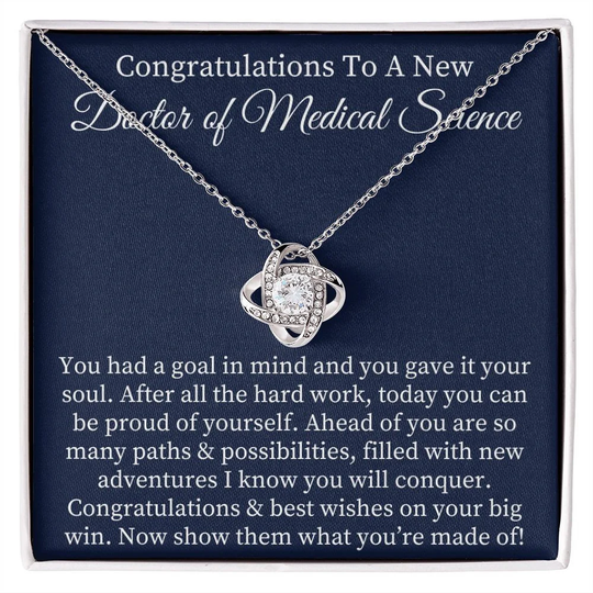 Doctor Of Medical Science Graduation Gift For Her, Dmsc Gift, Jewelry Lk1