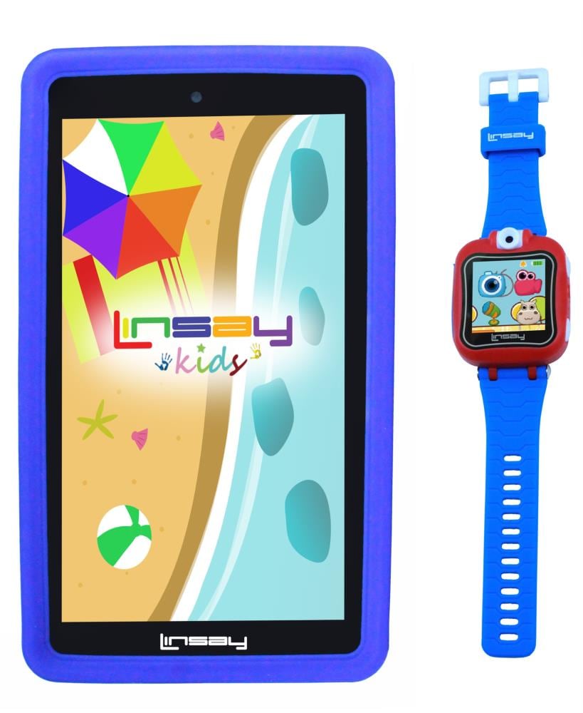 LINSAY 7-in Wi-Fi Only Android 10 Tablet with Accessories with Case Included | F7KBWB