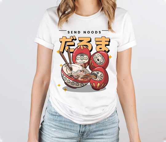 Daruma Shirt Ramen Doll Japan Lover Gift Japanese Noodles Themed Gifts Lovers Bowls Made In