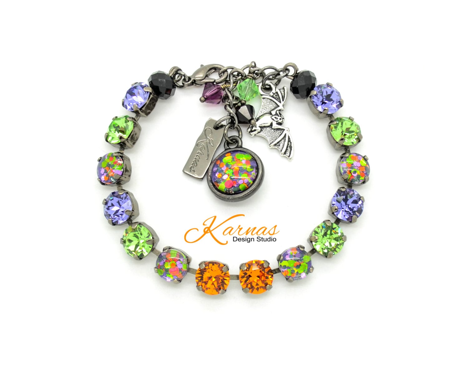 Crazy Costume Party 8mm Charm Bracelet Made With K.d.s. Premium Crystal Choose Your Finishkarnas Design Studio Free Shipping