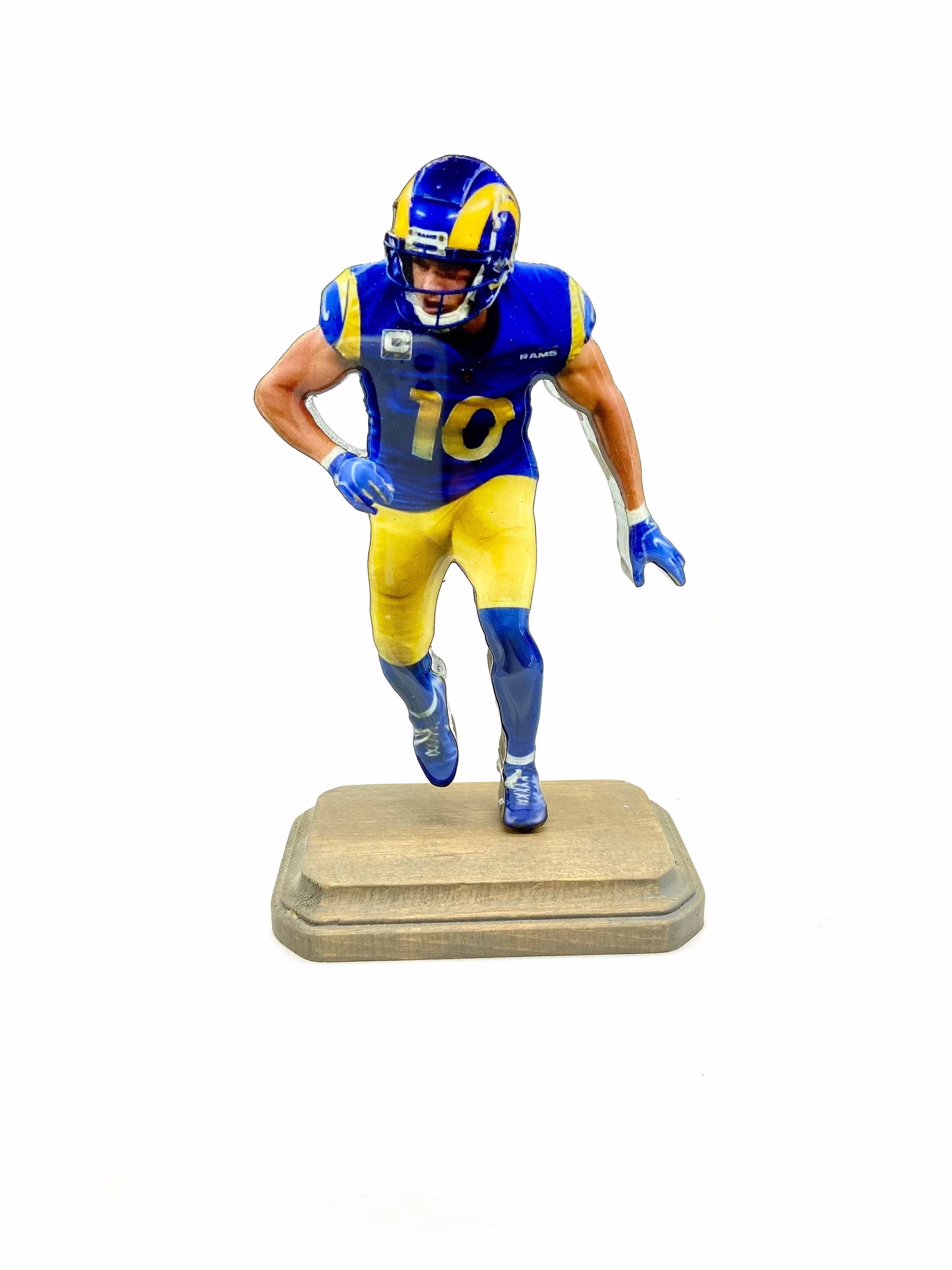 Cooper Kupp Wooden Sports Collectible Los Angles Rams Figure Statue